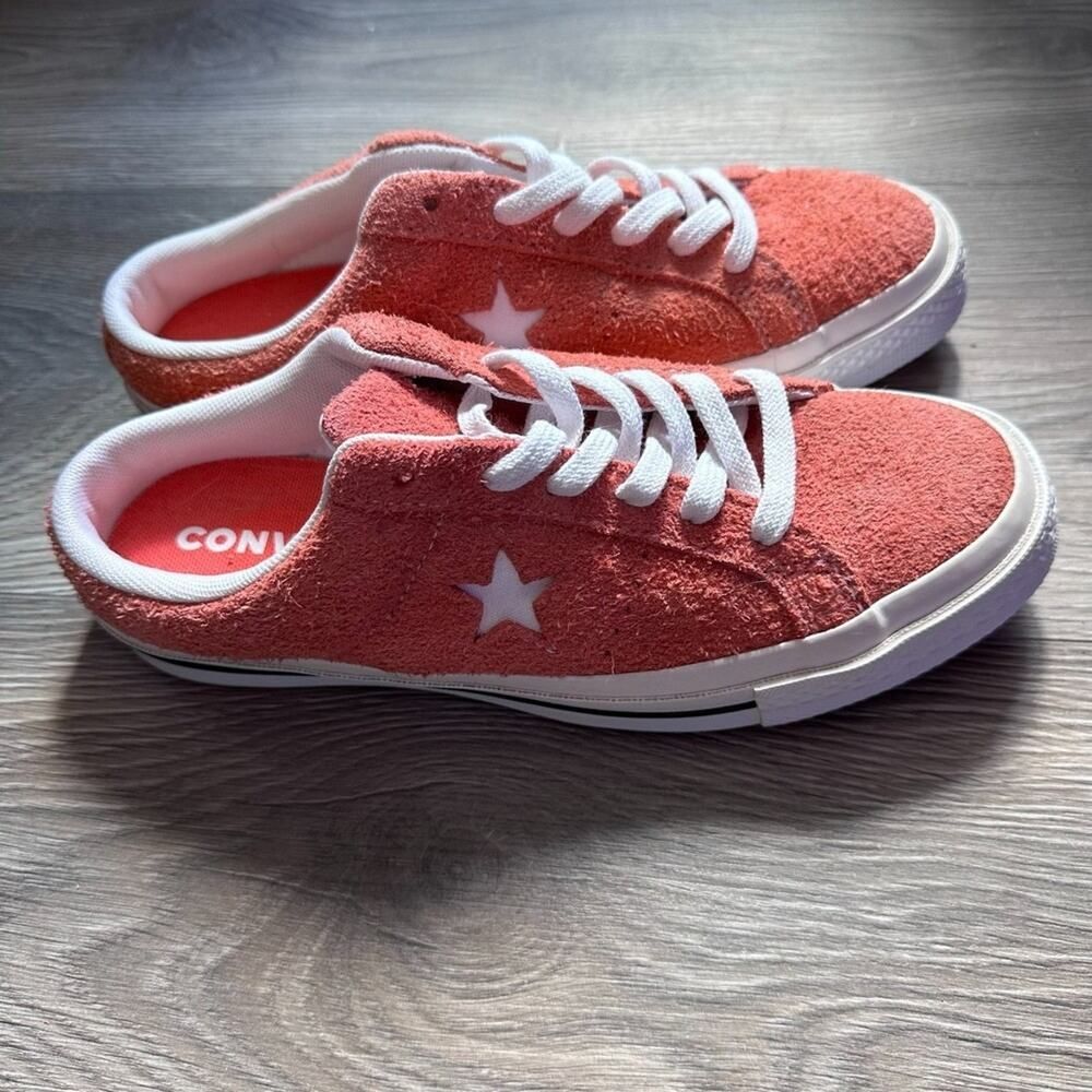 Converse One Star Mule Slip On  Suede Rush Coral Orange W7 M5